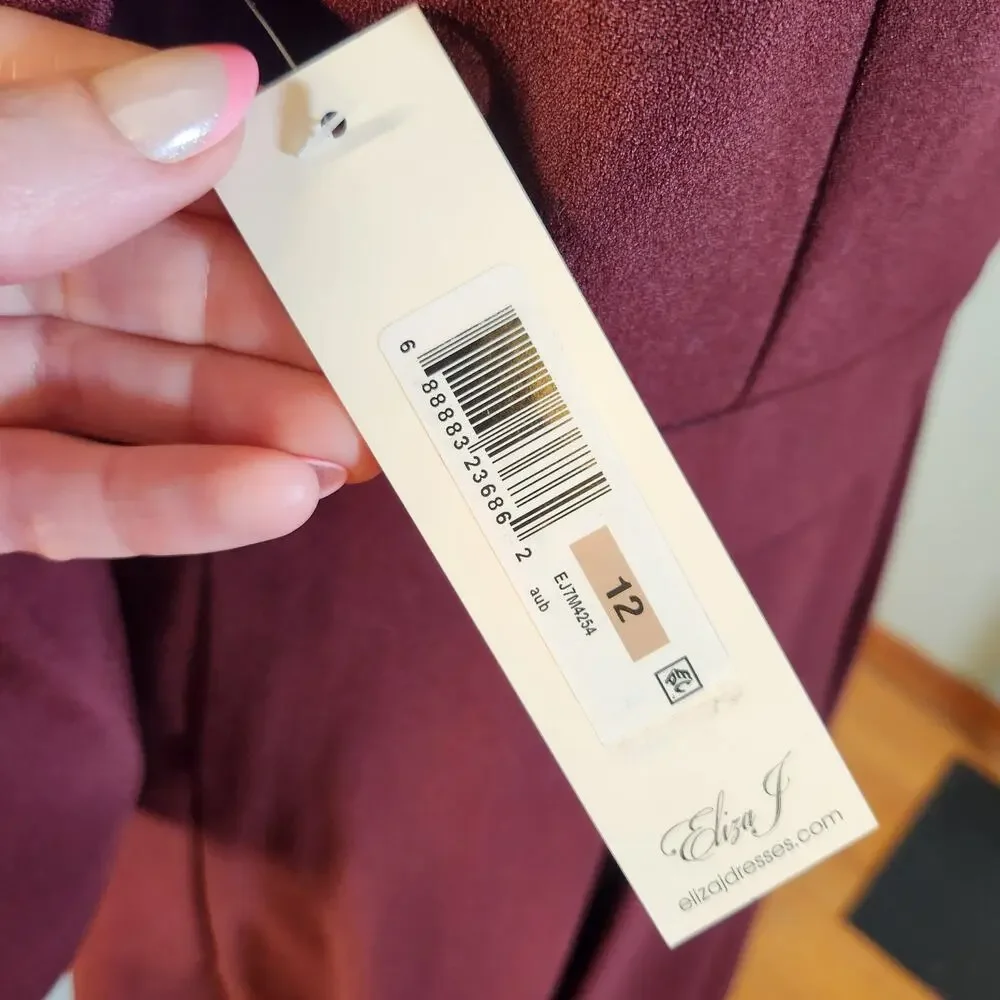 ELIZA J NWT Bell Sleeve Lace Inset Fit & Flare Dress, Size 12 - Picture 14 of 15